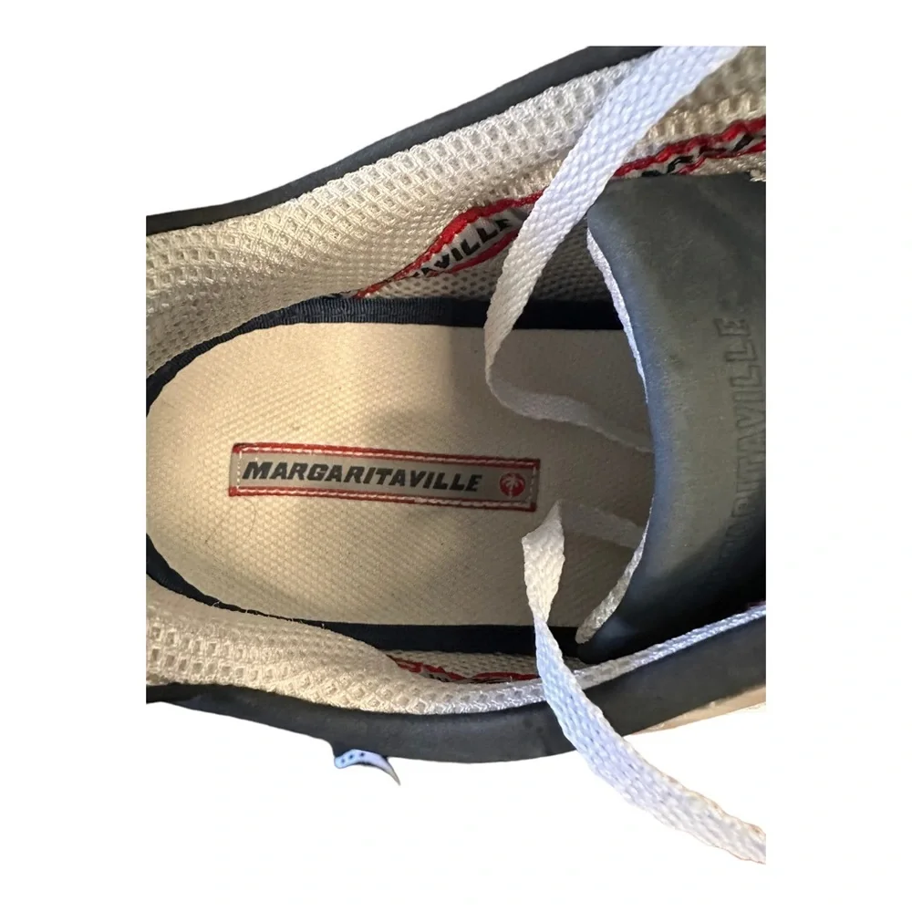 Vintage Margaritaville White Leather Boat Shoes, Size 13
